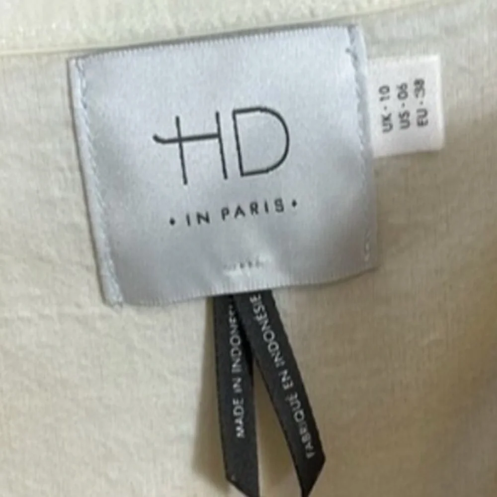 ANTHROPOLOGIE HD IN PARIS Yellow and White Coral Print Dress, Removable Straps - Picture 3 of 4